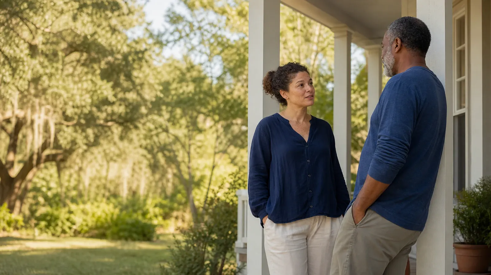 Adult Recovery Support Resources for West Palm Beach, FL | Two adults share a calm porch conversation Two adults share a calm porch conversation · Adult Recovery Support Resources for West Palm Beach, FL