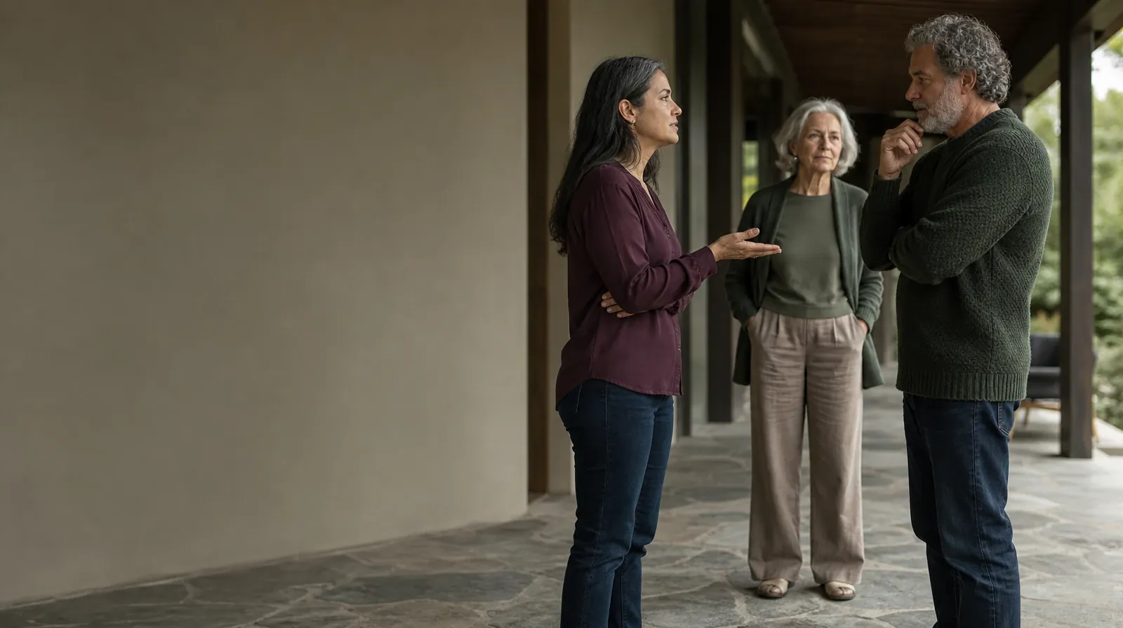 Prescription Sedative Addiction Treatment for West Palm Beach, FL | Three adults talk on a covered patio Three adults talk on a covered patio · Prescription Sedative Addiction Treatment for West Palm Beach, FL