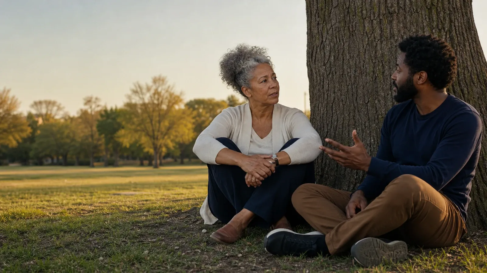 Treatment Cost Questions for Weston, FL Residents | Two adults talk beneath a tree at a public green Two adults talk beneath a tree at a public green · Treatment Cost Questions for Weston, FL Residents