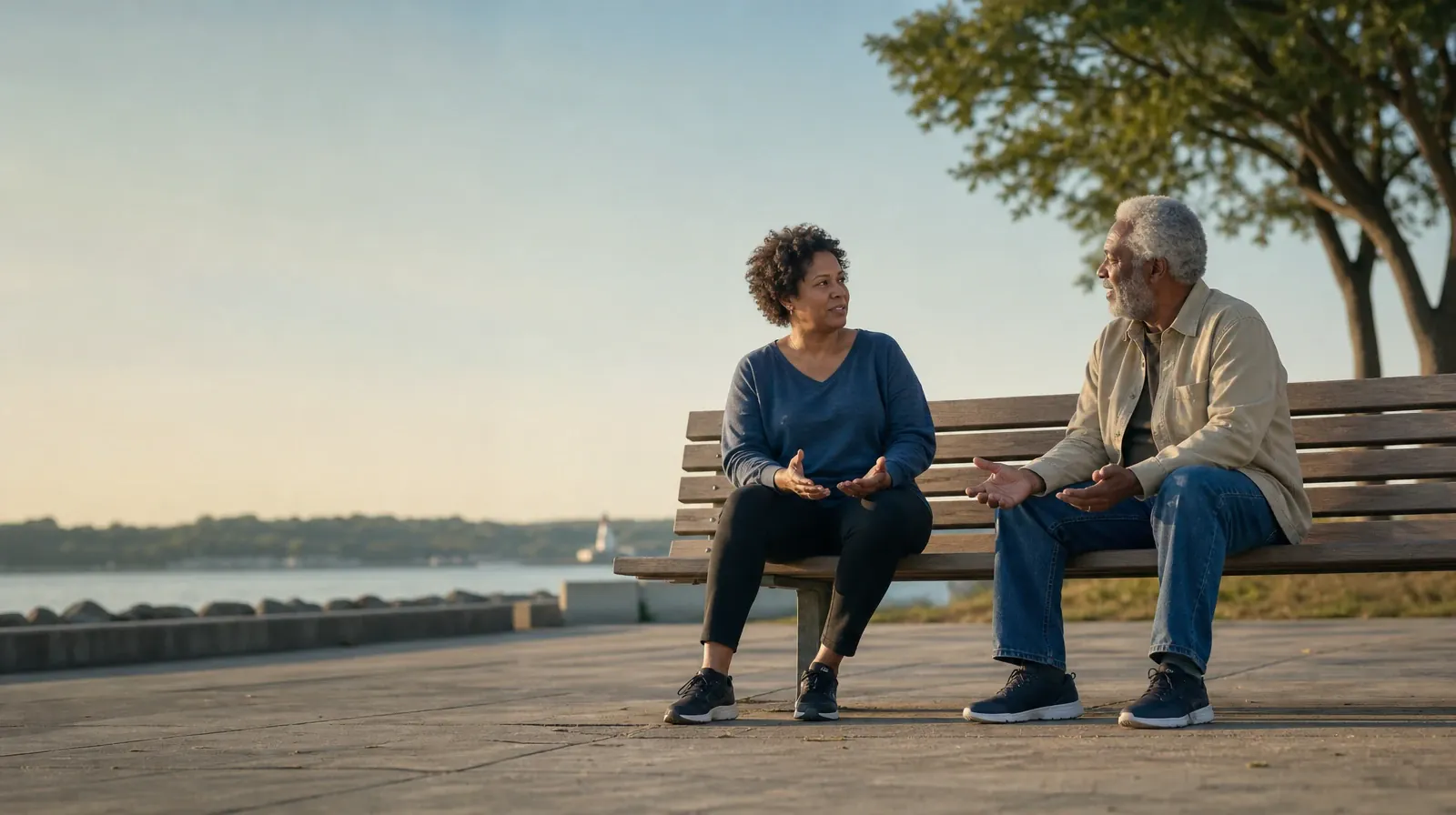 Telling Someone You Trust About Crack cocaine Use | Two adults sit on an outdoor bench and talk Two adults sit on an outdoor bench and talk · Telling Someone You Trust About Crack cocaine Use
