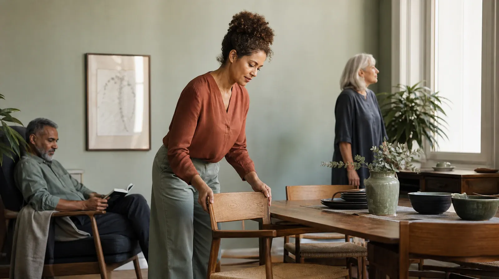 Reconnecting With Support After Gabapentin Use in South Florida | An adult straightens a chair at a cleared table An adult straightens a chair at a cleared table · Reconnecting With Support After Gabapentin Use in South Florida