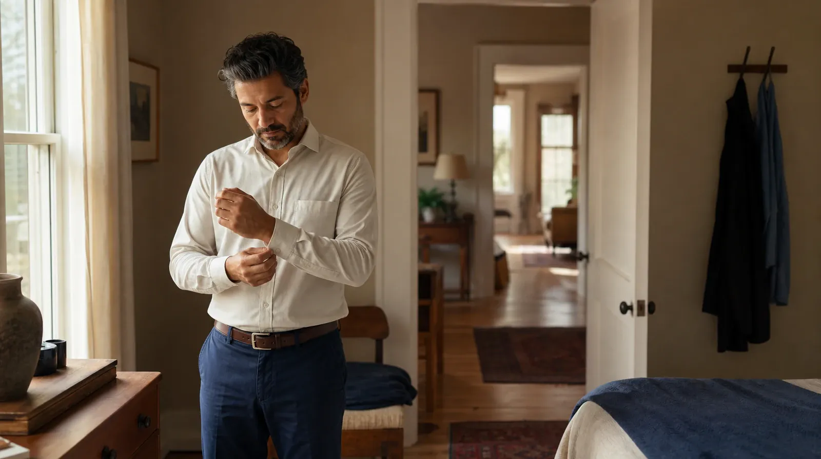 Reconnecting With Support After Heroin Use in South Florida | An adult buttons a shirt cuff near a window An adult buttons a shirt cuff near a window · Reconnecting With Support After Heroin Use in South Florida