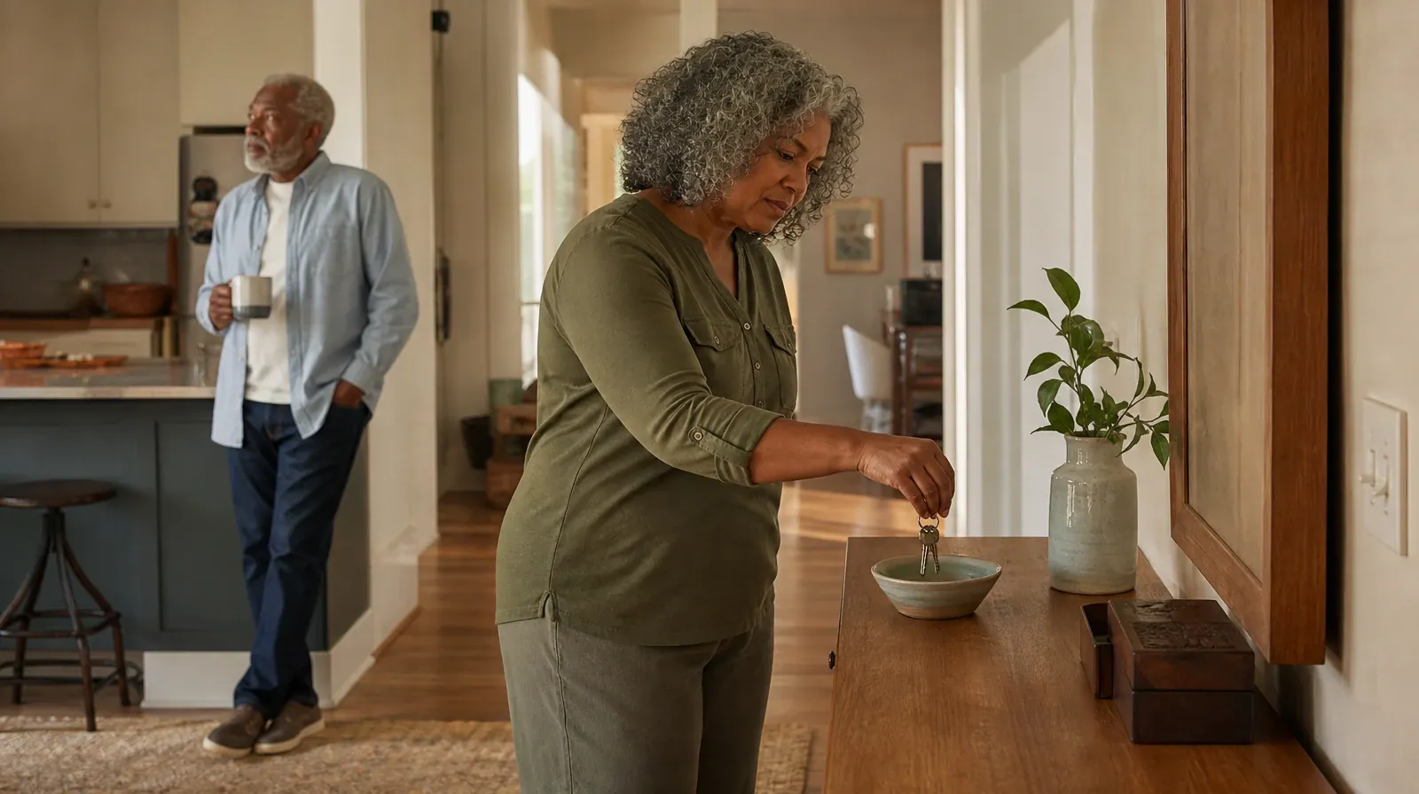 When Your Goals for Change Are Unclear With Ketamine Use | An adult places house keys into a small bowl An adult places house keys into a small bowl · When Your Goals for Change Are Unclear With Ketamine Use