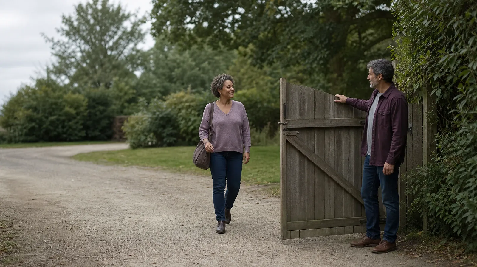 Reconnecting With Support After Prescription opioids Use | One adult holds a garden gate for another One adult holds a garden gate for another · Reconnecting With Support After Prescription opioids Use