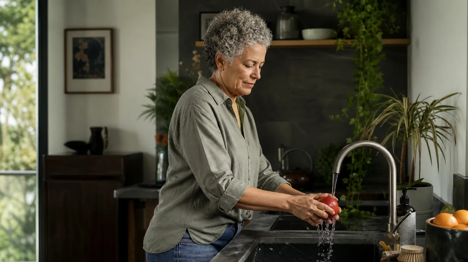 Weekends and Recovery From Prescription opioids Use | An adult rinses an apple at a kitchen sink An adult rinses an apple at a kitchen sink · Weekends and Recovery From Prescription opioids Use