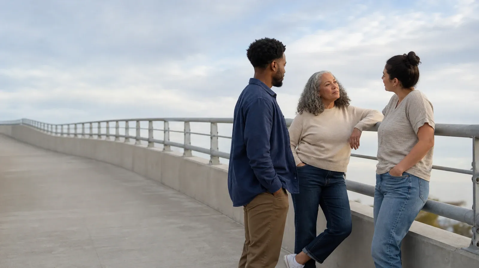 Keeping Recovery Appointments With Prescription stimulants Use | Three adults pause near an anonymous pedestrian bridge Three adults pause near an anonymous pedestrian bridge · Keeping Recovery Appointments With Prescription stimulants Use