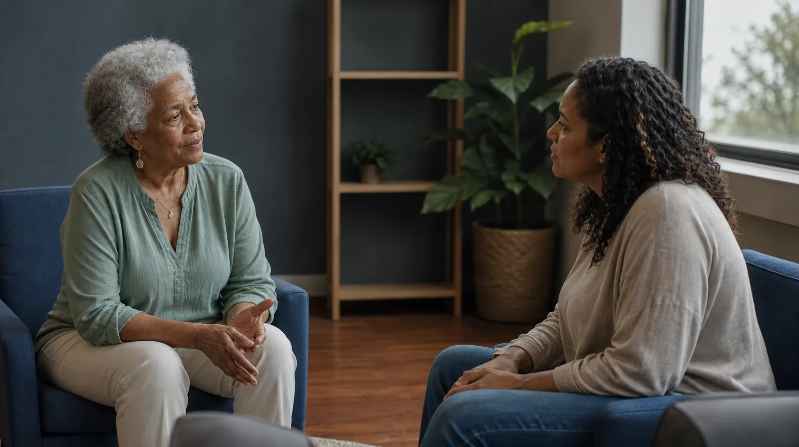 Keeping Appointments During Recovery From Valium Use | Adults listening to one another in an ordinary setting Adults listening to one another in an ordinary setting · Keeping Appointments During Recovery From Valium Use