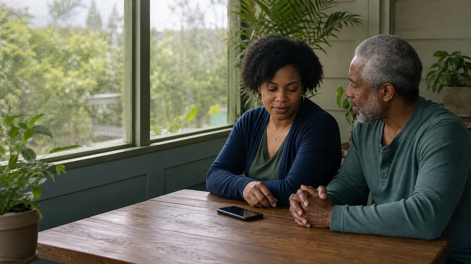 Adults sharing an ordinary supportive moment · Weekends and Recovery From Vyvanse Use in South Florida