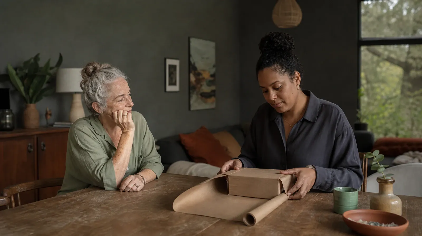 An adult wraps a small box in plain brown paper · Asking for an Assessment for Adderall Use in South Florida