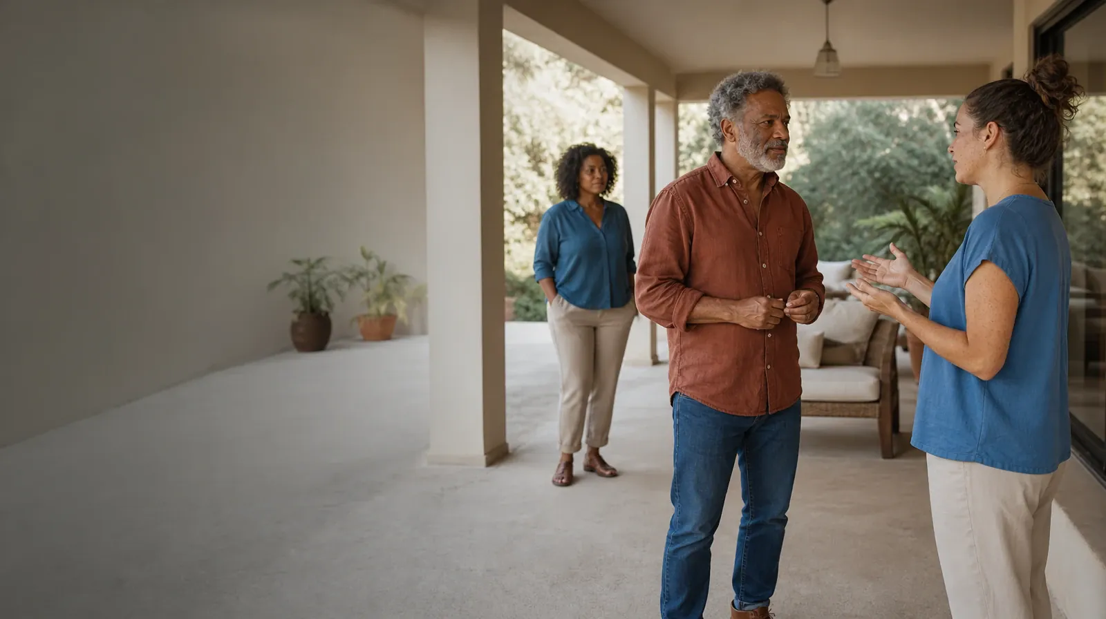 Cravings and Support With Adderall Use in South Florida | Three adults talk on a covered patio Three adults talk on a covered patio · Cravings and Support With Adderall Use in South Florida