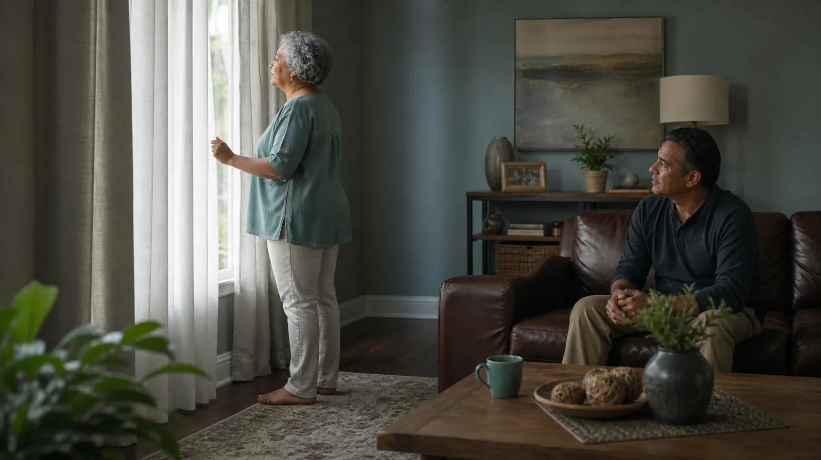 An adult opens a plain curtain in morning light · Treatment Consent and Privacy With Adderall Use in South Florida
