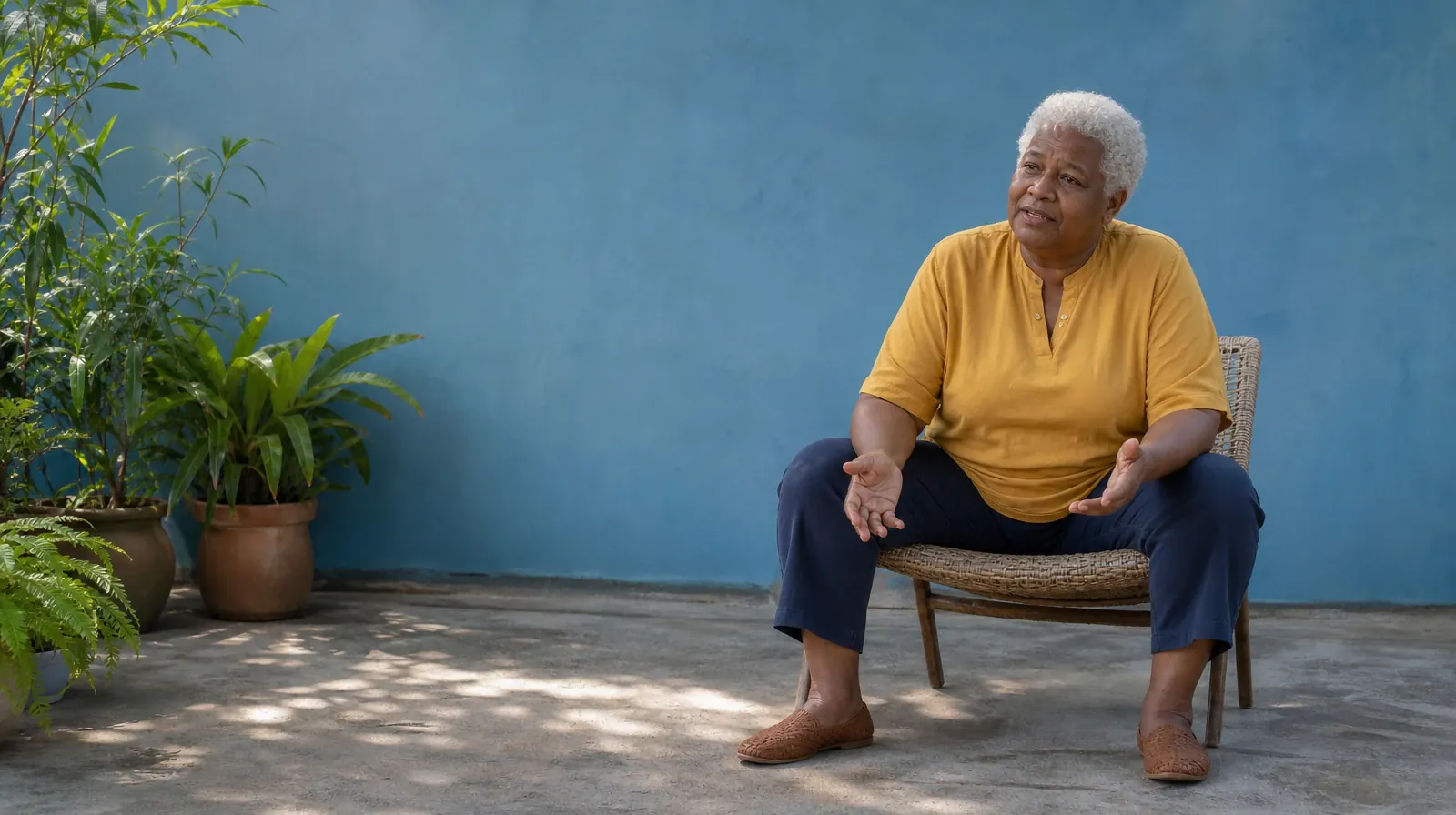 A seated adult speaks toward someone outside the frame… · Understanding a Treatment Plan for Alcohol Use in South Florida