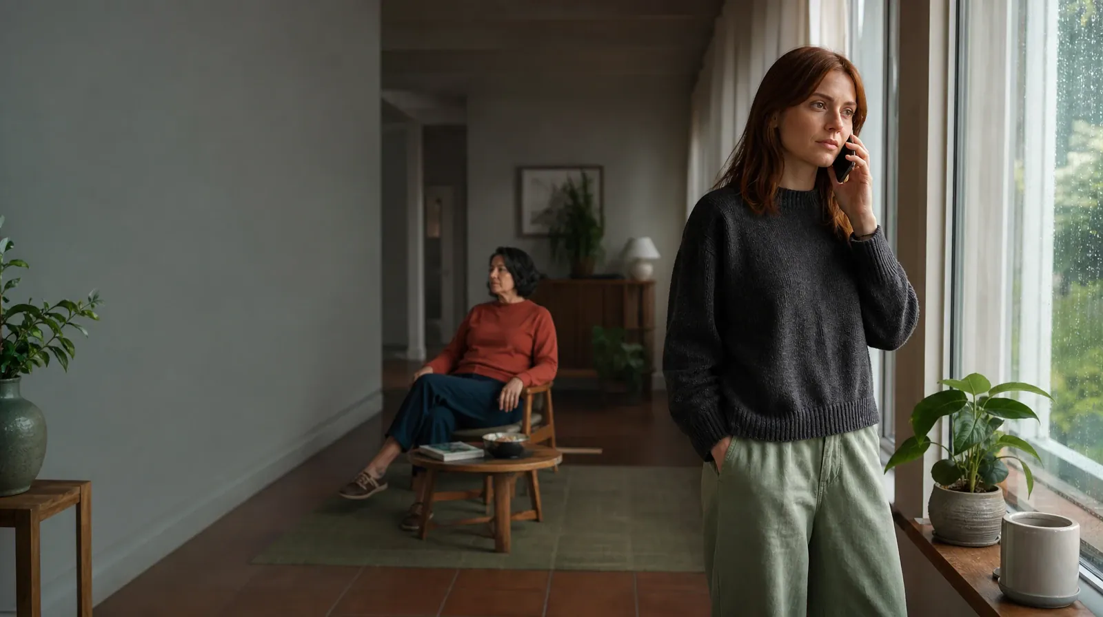 Asking for an Assessment for Ambien Use in South Florida | An adult makes a private phone call with support nearby An adult makes a private phone call with support nearby · Asking for an Assessment for Ambien Use in South Florida