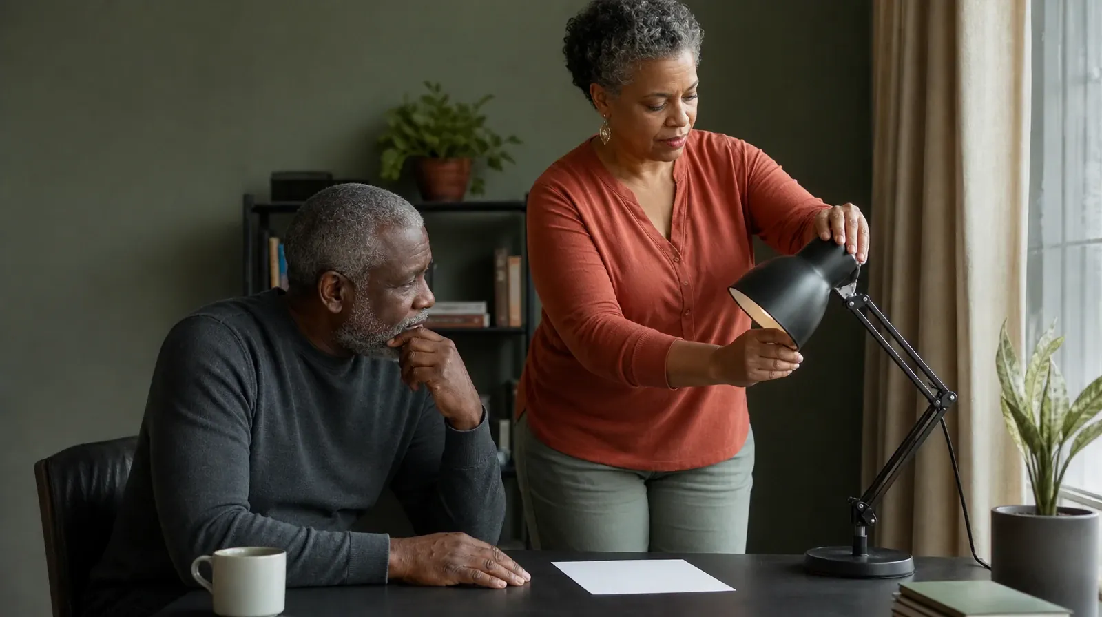 Recognizing Concerns About Ambien Use in South Florida | An adult adjusts a desk lamp beside blank paper An adult adjusts a desk lamp beside blank paper · Recognizing Concerns About Ambien Use in South Florida
