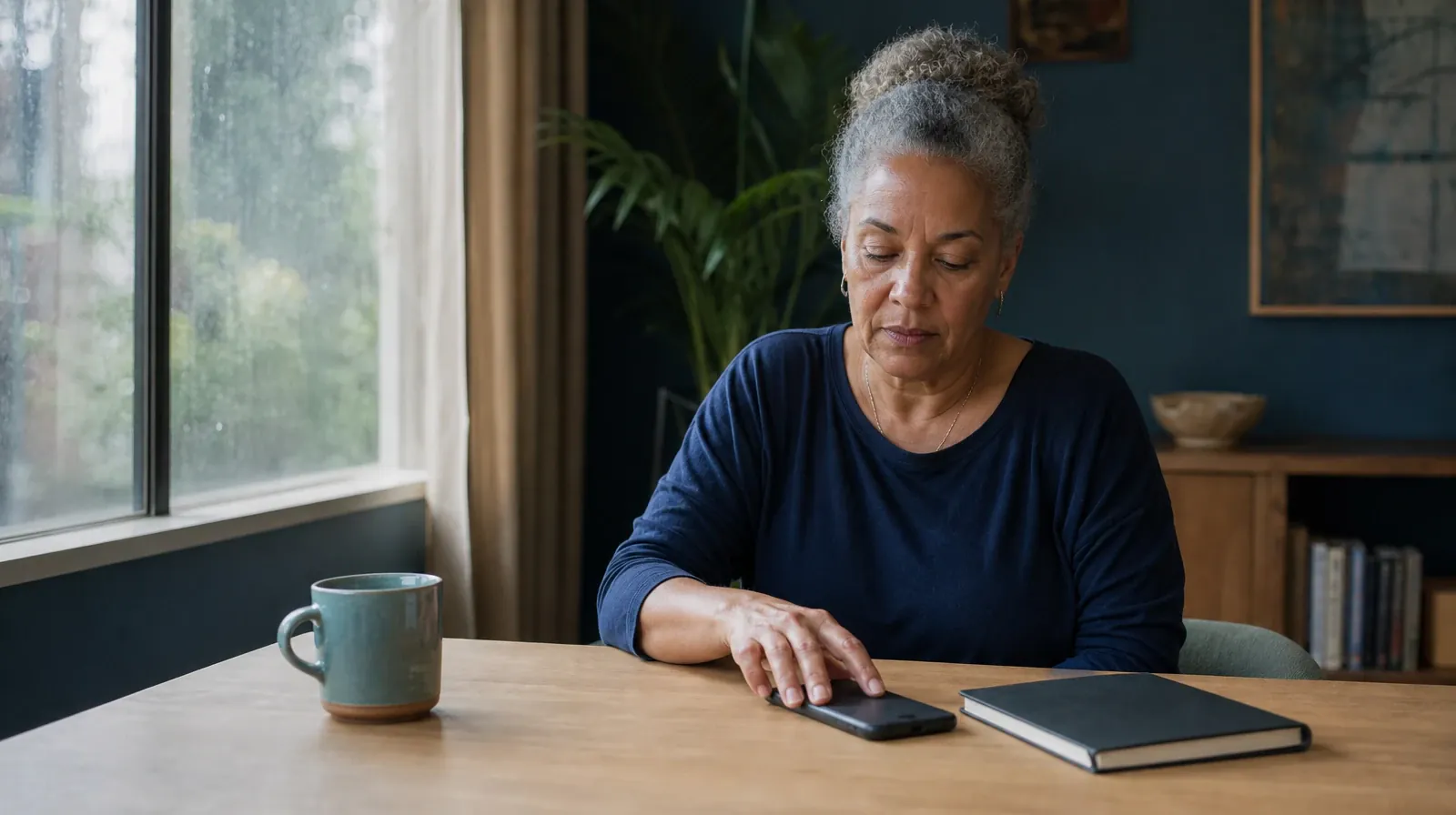 An adult places a phone face down beside a closed notebook · Talking With Family About Ativan Use in South Florida