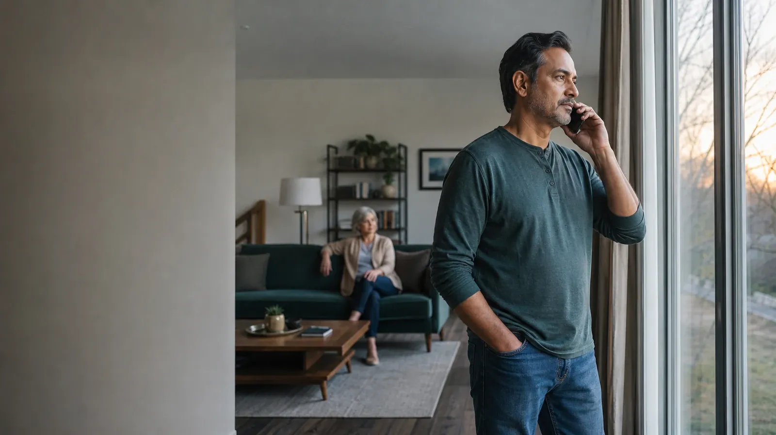 An adult makes a private phone call with support nearby · Understanding a Treatment Plan for Barbiturates Use