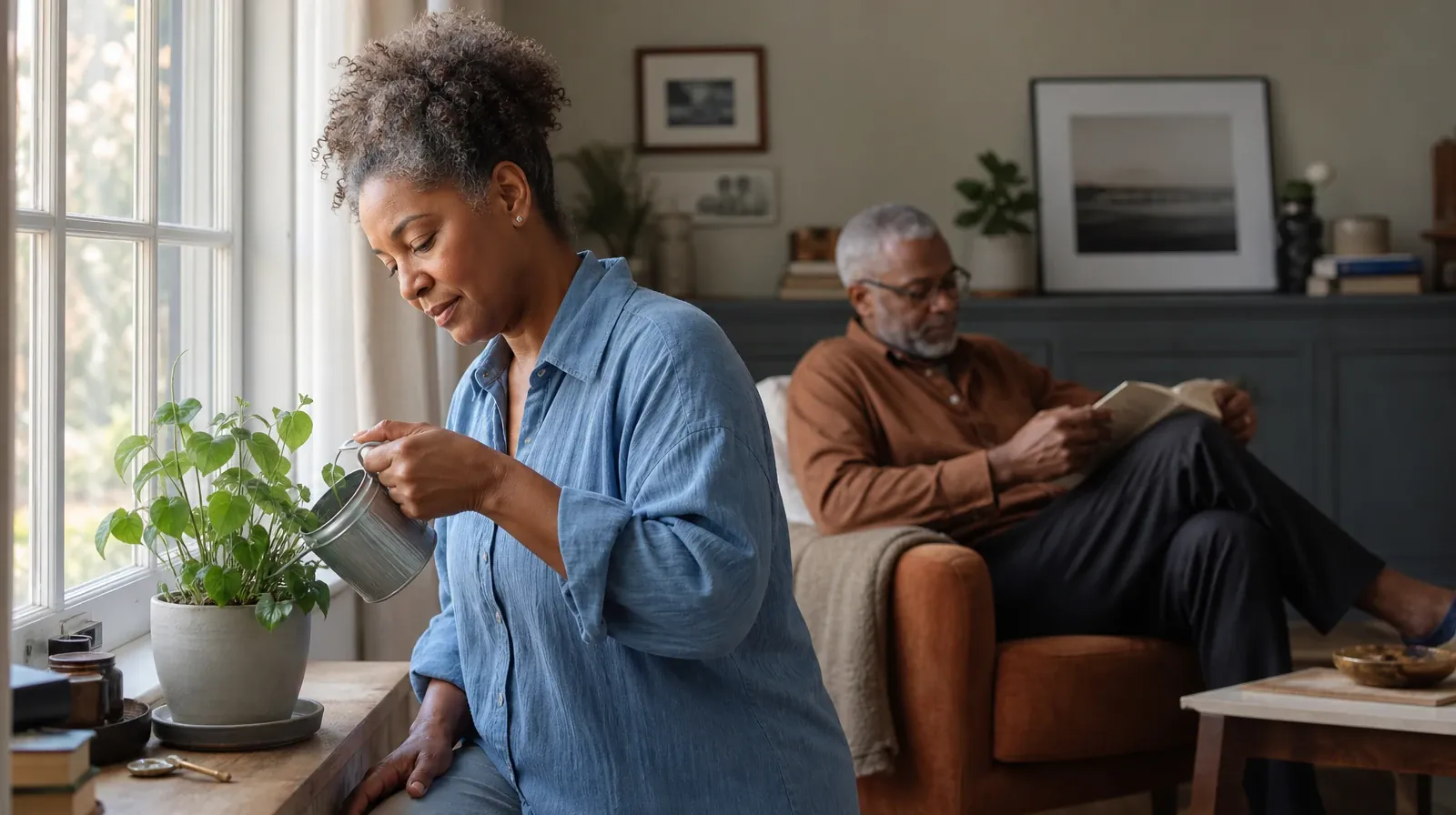 Using Previous Treatment Experience With Benzodiazepines Use | An adult waters a small houseplant by a window An adult waters a small houseplant by a window · Using Previous Treatment Experience With Benzodiazepines Use