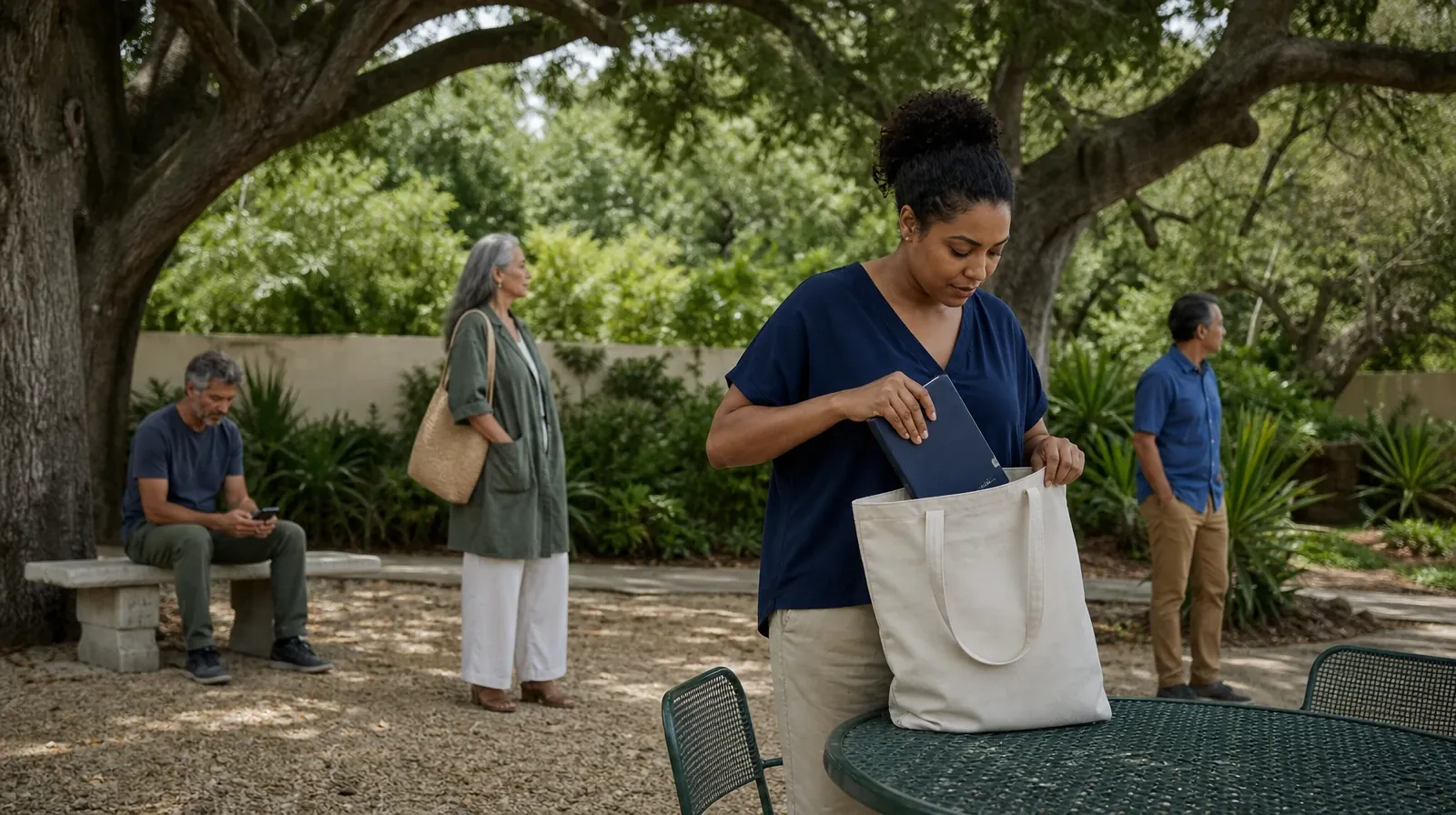 An adult places a closed journal in a fabric tote · How Past Cocaine Treatment Can Inform Your Next Step
