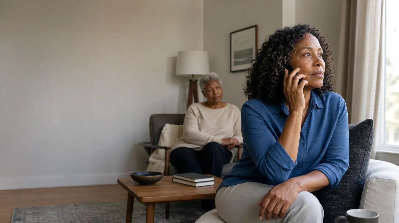Cravings and Support With Fentanyl Use in South Florida | An adult makes a private phone call with support nearby An adult makes a private phone call with support nearby · Cravings and Support With Fentanyl Use in South Florida