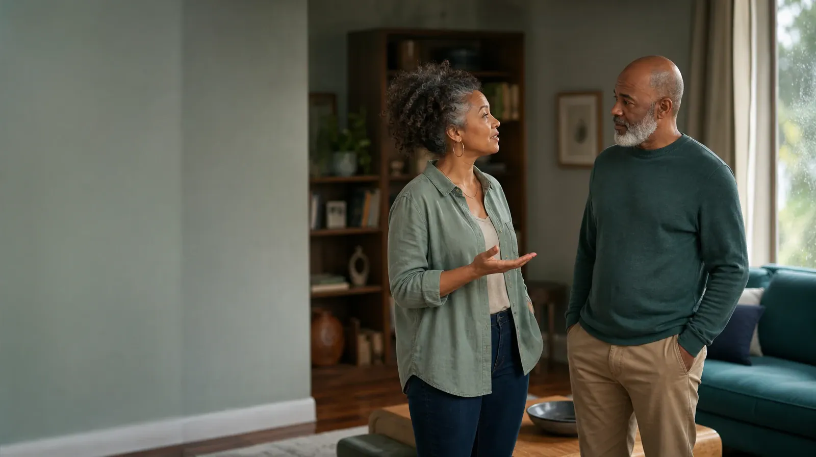 Gabapentin Treatment Consent and Privacy | Two adults share a careful conversation at home Two adults share a careful conversation at home · Gabapentin Treatment Consent and Privacy