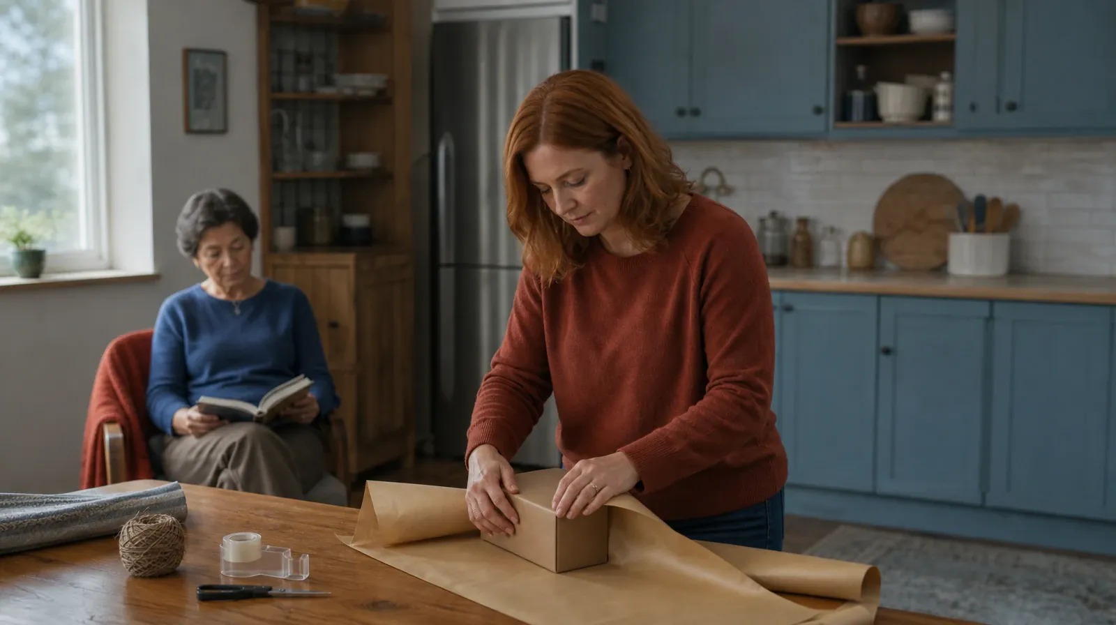 An adult wraps a small box in plain brown paper · Repeated Use Concerns About GHB Use in South Florida