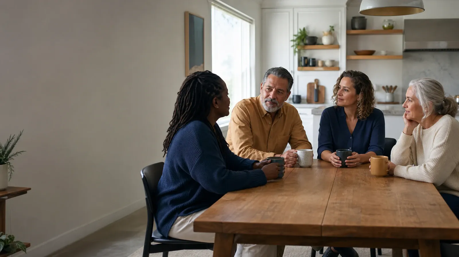 Four adults share an informal conversation at a kitchen… · When Other Substances Are Used With Heroin Use in South Florida