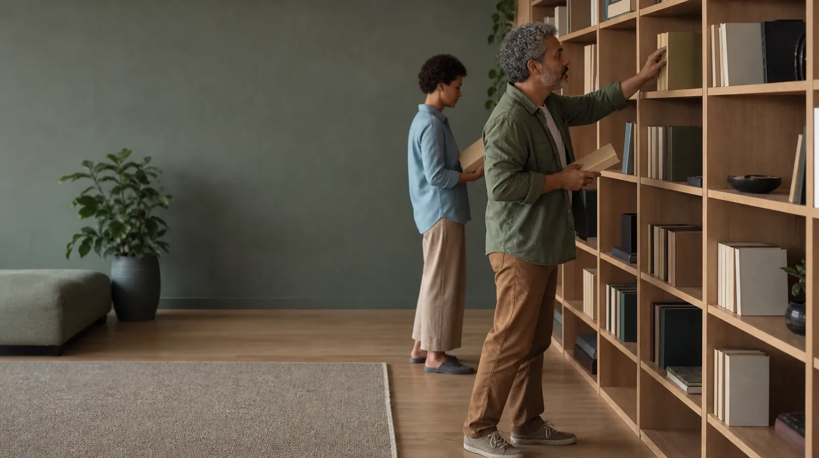 Cravings and Support With Hydrocodone Use in South Florida | Two adults sort plain books on a home bookcase Two adults sort plain books on a home bookcase · Cravings and Support With Hydrocodone Use in South Florida