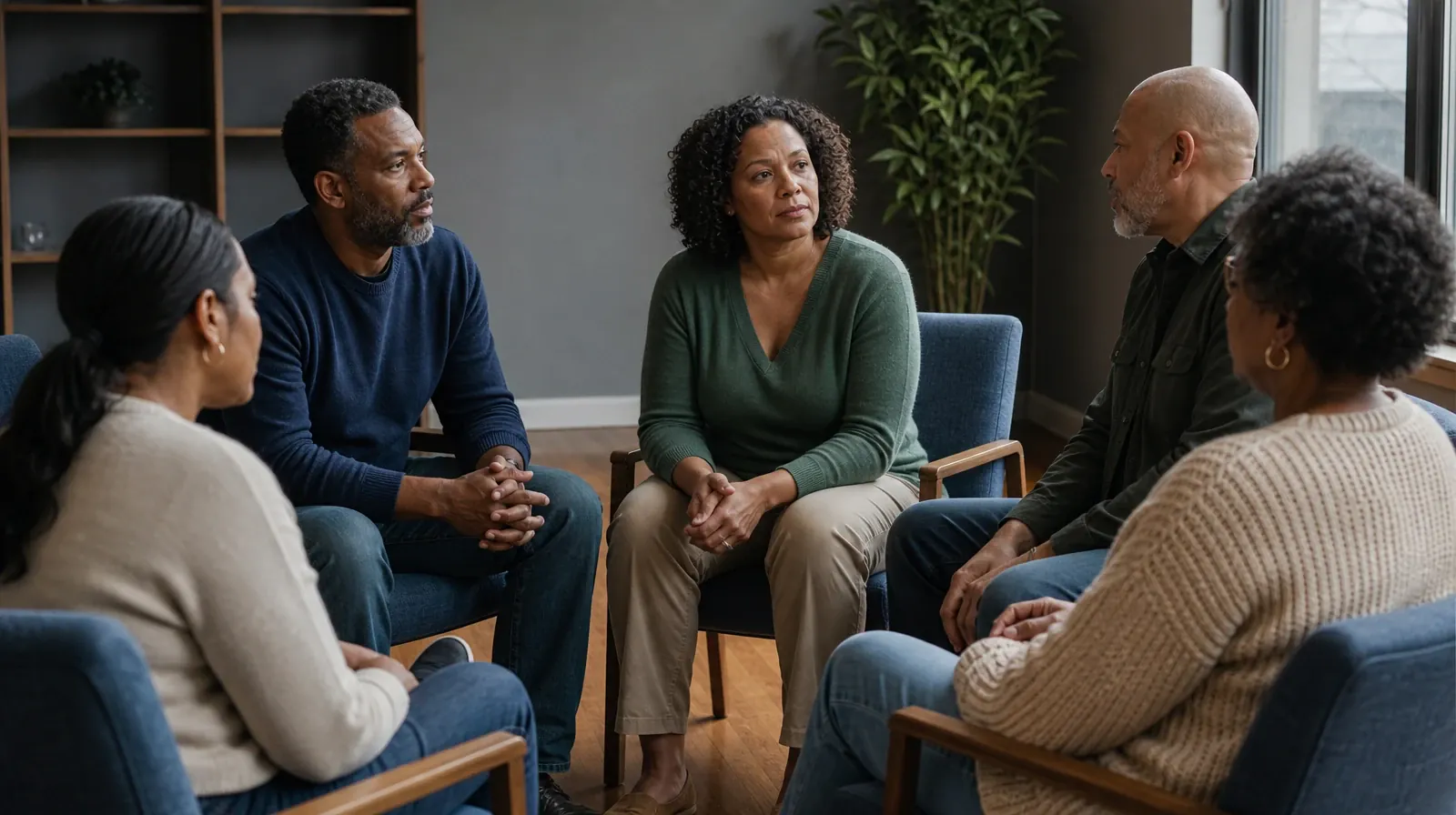 Building Support After Inhalants Use | Adults listening to one another in an ordinary setting Adults listening to one another in an ordinary setting · Building Support After Inhalants Use