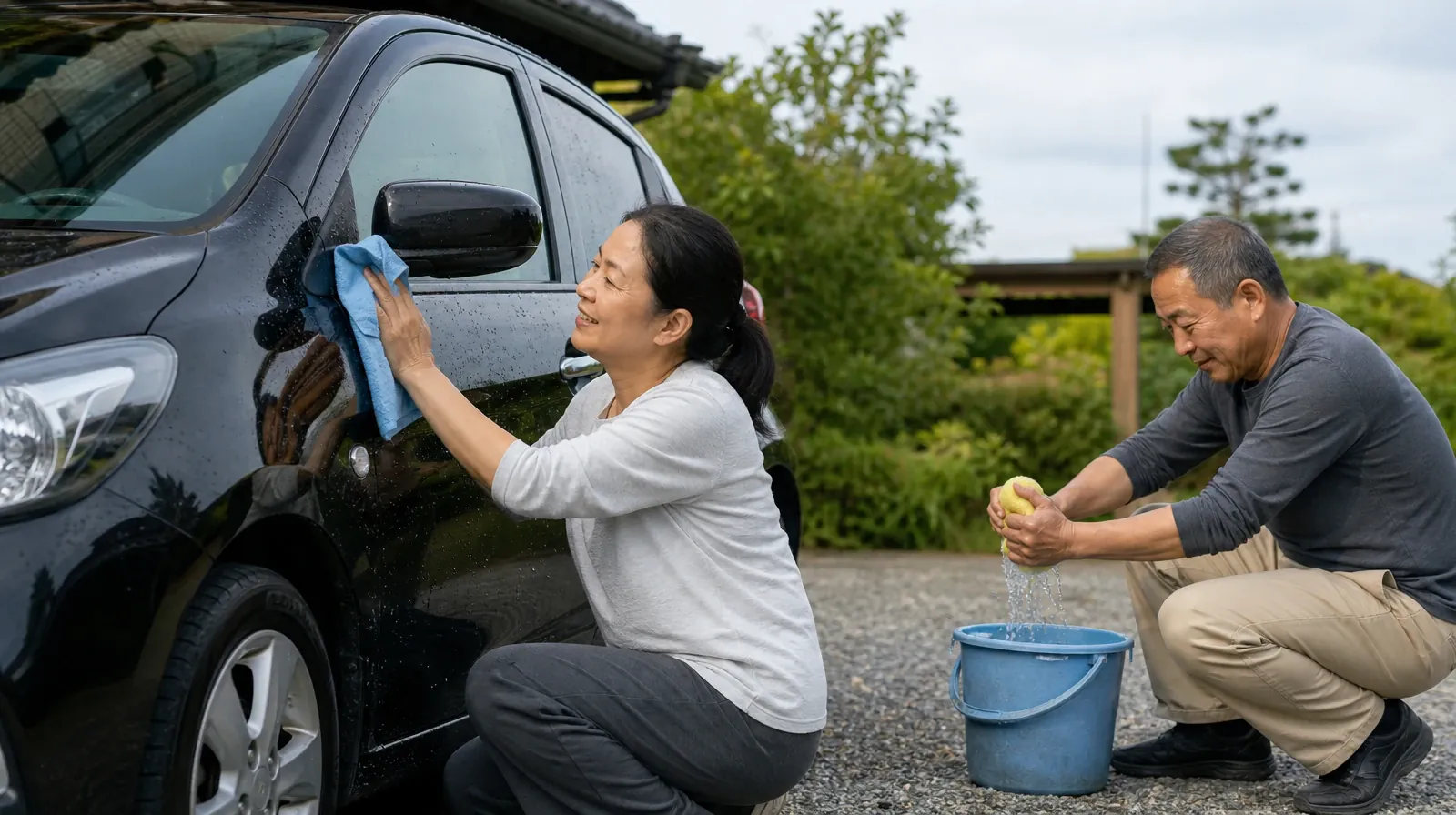 Two adults wash a parked compact car using a cloth,… · Treatment Consent and Privacy With Klonopin Use in South Florida
