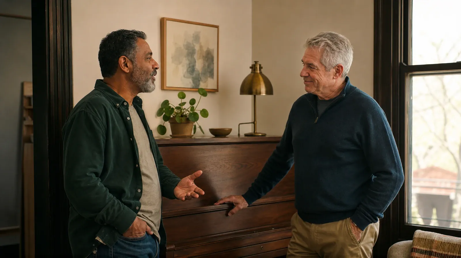 Repeated Use Concerns About Kratom Use in South Florida | Two adults share a quiet smile beside a closed upright piano in a… Two adults share a quiet smile beside a closed upright piano in a… · Repeated Use Concerns About Kratom Use in South Florida