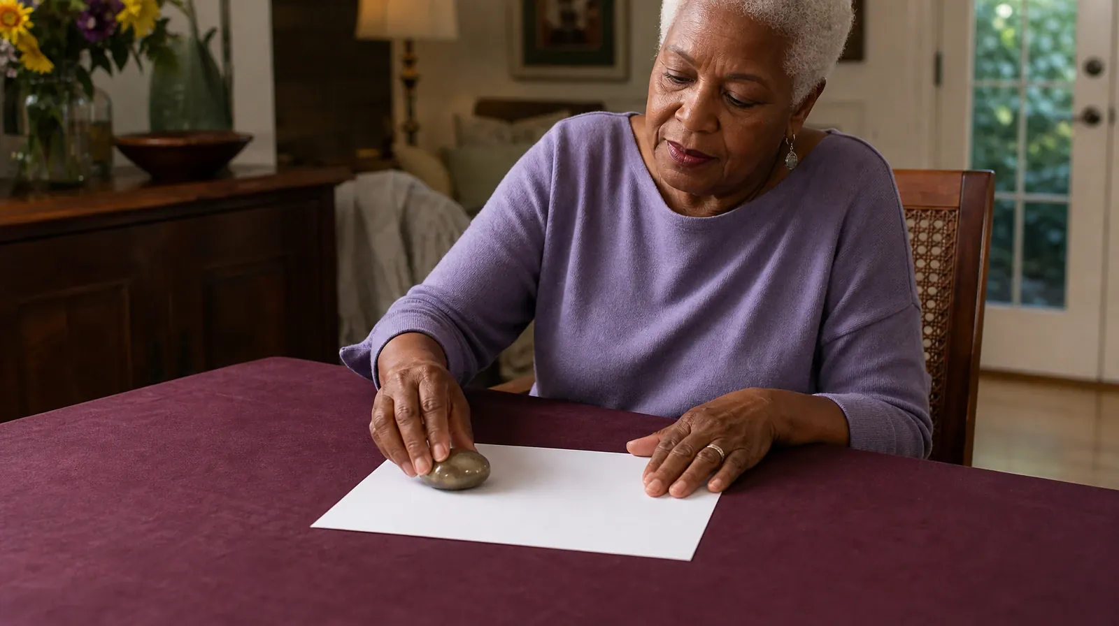 Residential Care Questions About Cannabis Use in South Florida | An adult places a smooth paperweight on a blank sheet at a… An adult places a smooth paperweight on a blank sheet at a… · Residential Care Questions About Cannabis Use in South Florida