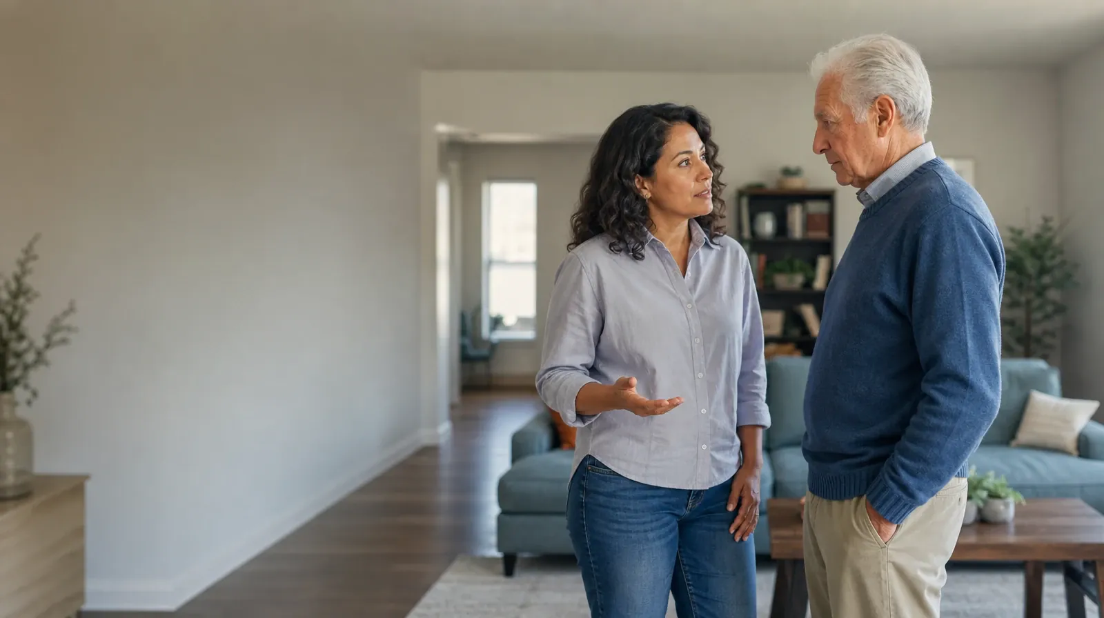 What to Tell a Clinician About Oxycodone Use in South Florida | Two adults share a careful conversation at home Two adults share a careful conversation at home · What to Tell a Clinician About Oxycodone Use in South Florida
