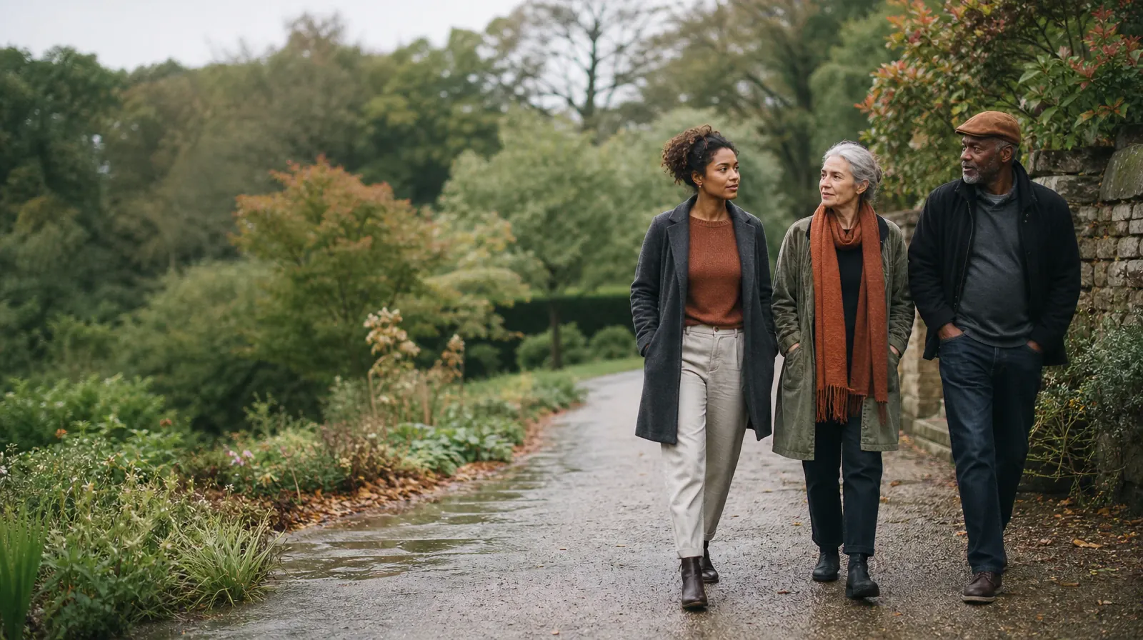 Changing Daily Routines Around Polysubstance Use in South Florida | Two adults walk and talk on a quiet garden path Two adults walk and talk on a quiet garden path · Changing Daily Routines Around Polysubstance Use in South Florida