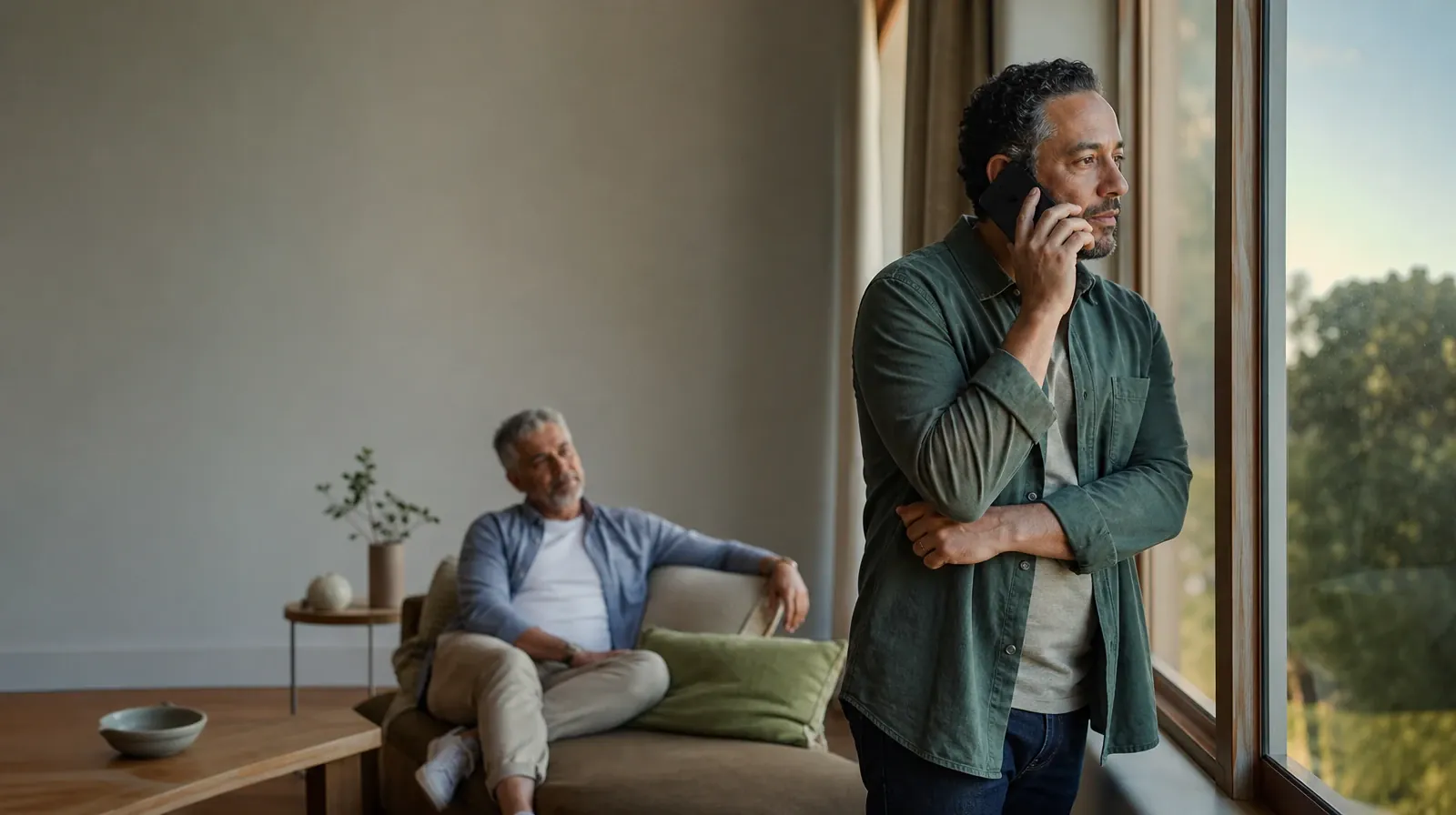 Supporting a Partner With Polysubstance Use in South Florida | An adult makes a private phone call with support nearby An adult makes a private phone call with support nearby · Supporting a Partner With Polysubstance Use in South Florida