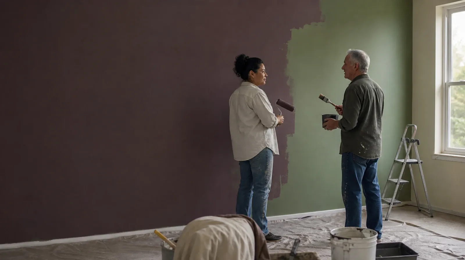 Treatment Consent and Privacy With Polysubstance Use | Two adults pause while painting a plain wall Two adults pause while painting a plain wall · Treatment Consent and Privacy With Polysubstance Use