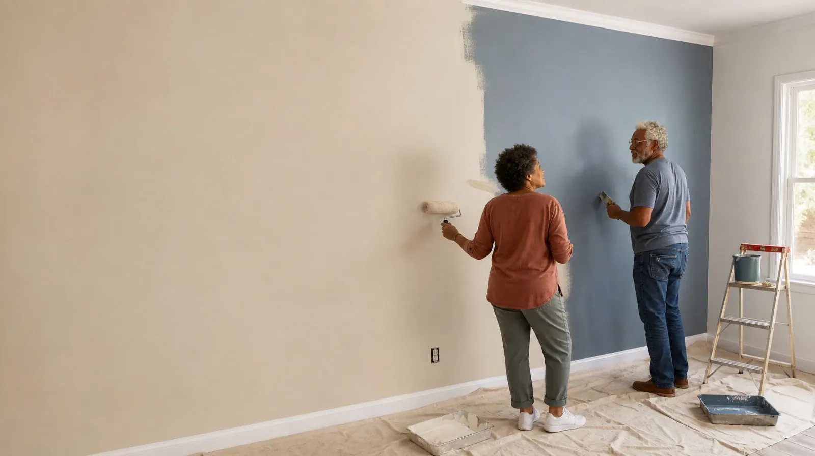 Talking With Your Prescriber About Prescription drugs Use | Two adults pause while painting a plain wall Two adults pause while painting a plain wall · Talking With Your Prescriber About Prescription drugs Use