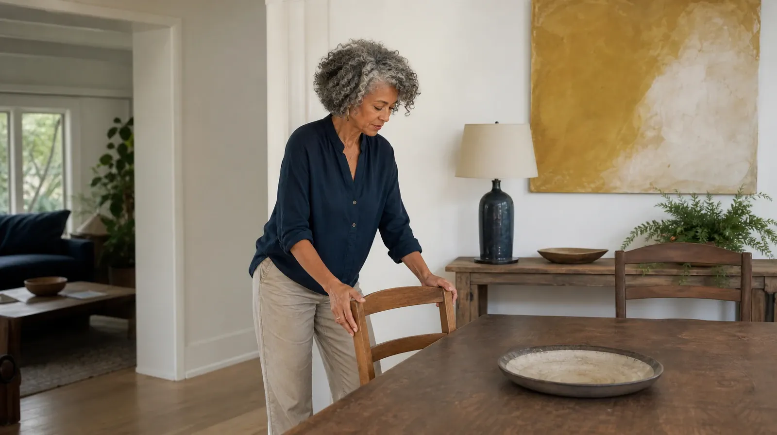 Preparing for Appointments About Prescription sedatives Use | An adult straightens a chair at a cleared table An adult straightens a chair at a cleared table · Preparing for Appointments About Prescription sedatives Use