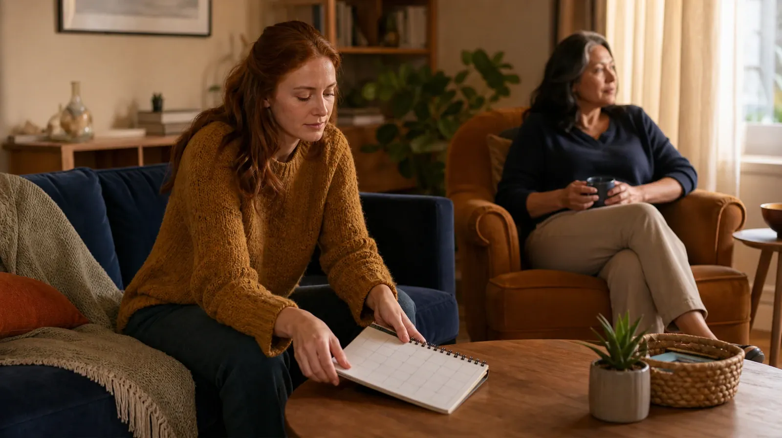 Talking With Your Prescriber About Prescription sedatives Use | An adult closes a blank calendar An adult closes a blank calendar · Talking With Your Prescriber About Prescription sedatives Use