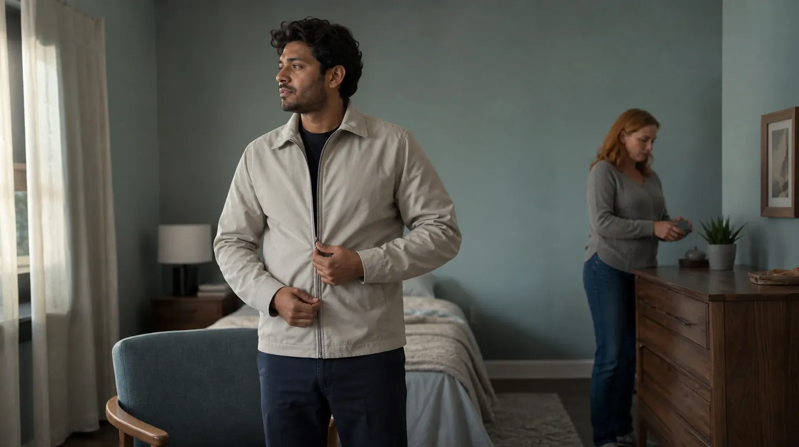 Asking for an Assessment for Restoril Use in South Florida | An adult zips a light jacket beside an empty chair An adult zips a light jacket beside an empty chair · Asking for an Assessment for Restoril Use in South Florida