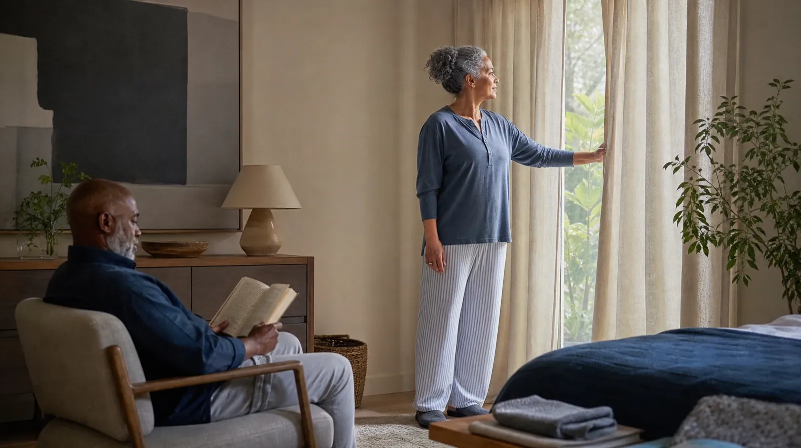 Preparing for Appointments About Restoril Use in South Florida | An adult opens a plain curtain in morning light An adult opens a plain curtain in morning light · Preparing for Appointments About Restoril Use in South Florida