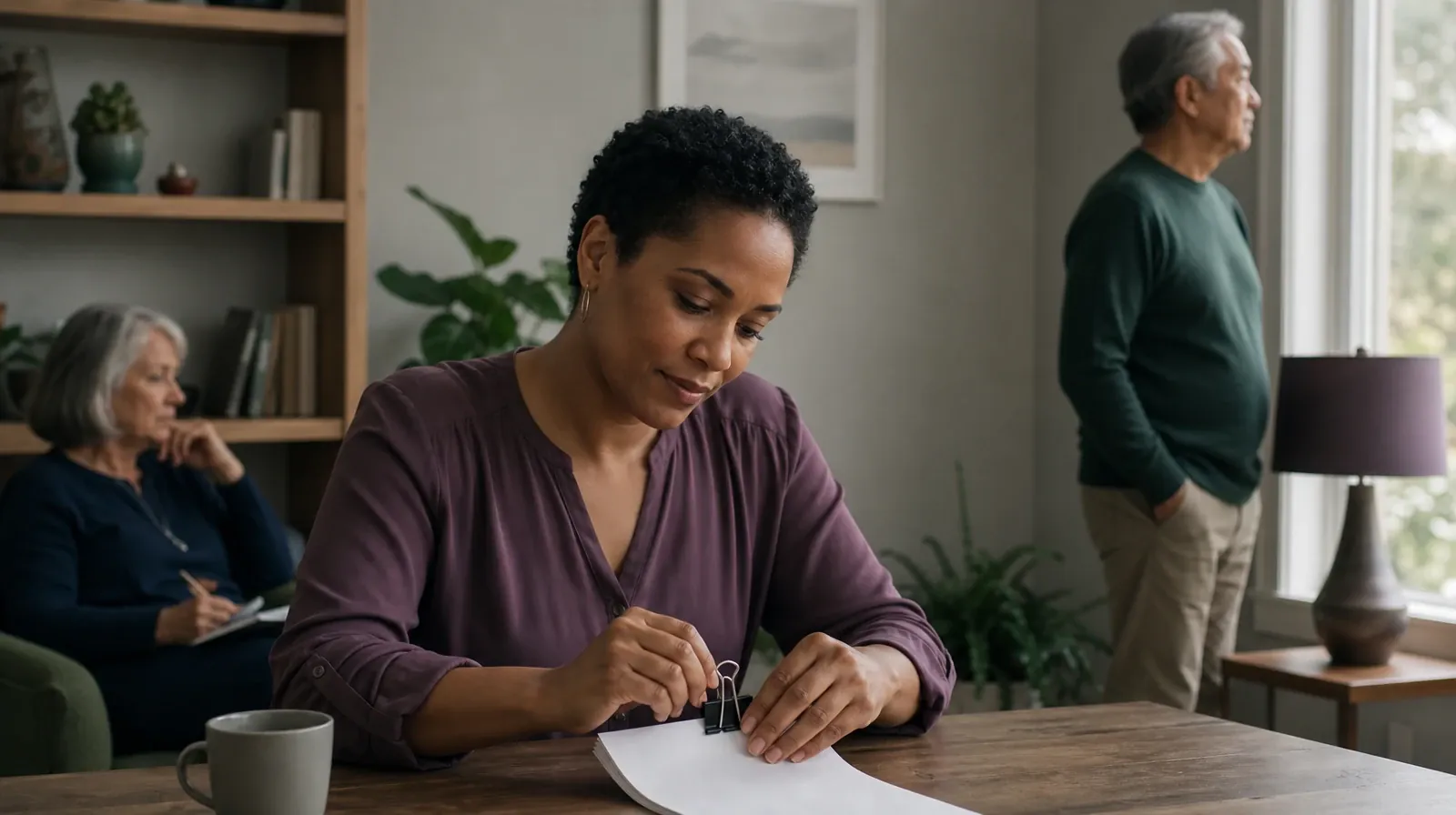 An adult clips together a small stack of blank paper · Previous Withdrawal Experience With Restoril Use in South Florida