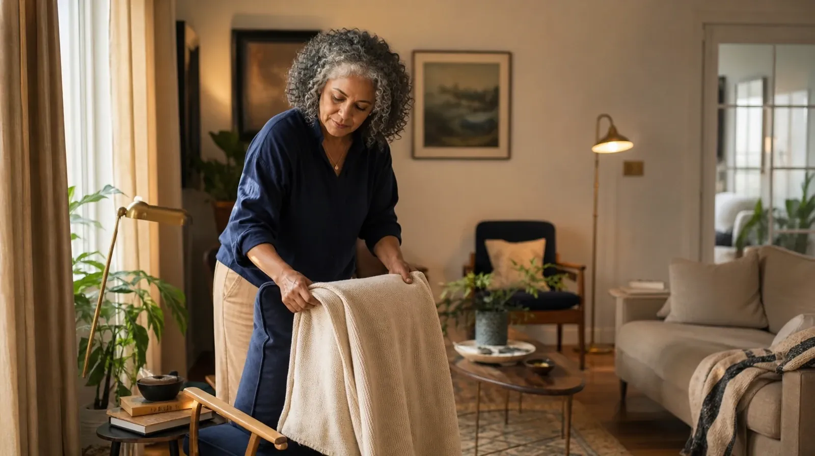 Follow-Up Plan After Synthetic Cannabinoids Use | An adult folds a plain cotton throw over a chair An adult folds a plain cotton throw over a chair · Follow-Up Plan After Synthetic Cannabinoids Use