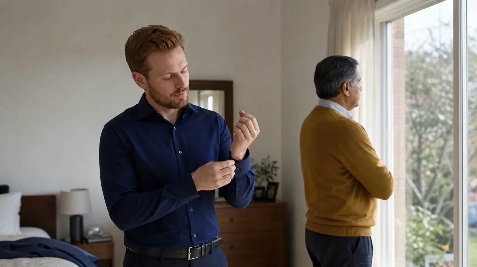 Work and Treatment Planning for Synthetic Cannabinoids | An adult buttons a shirt cuff near a window An adult buttons a shirt cuff near a window · Work and Treatment Planning for Synthetic Cannabinoids