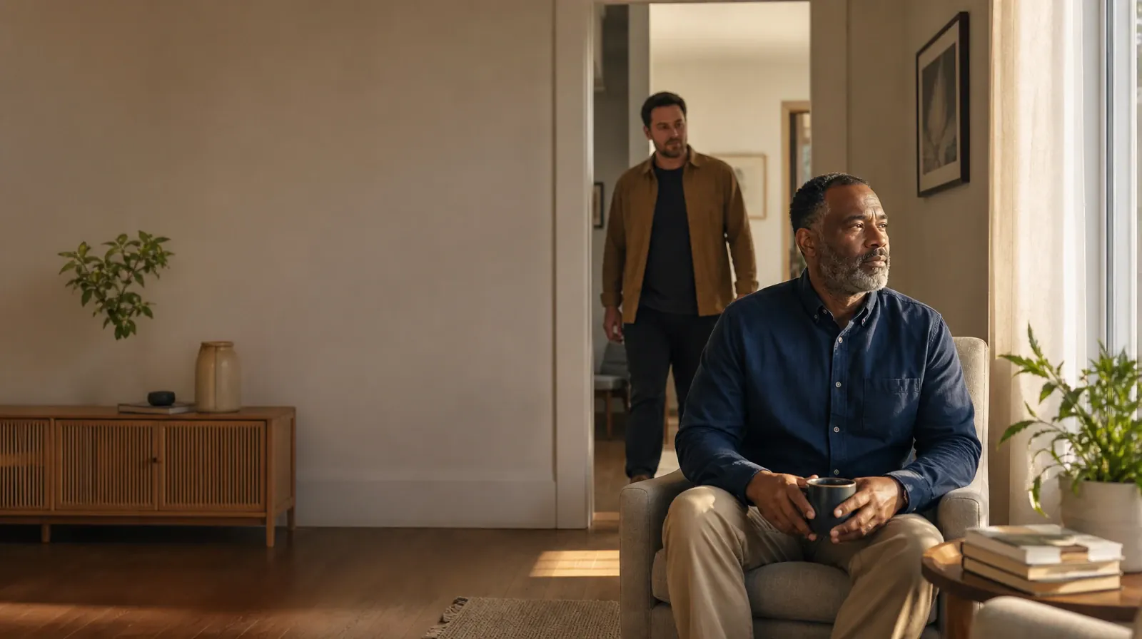 One adult sits near a window as another enters · Preparing for Appointments About Synthetic cathinones Use