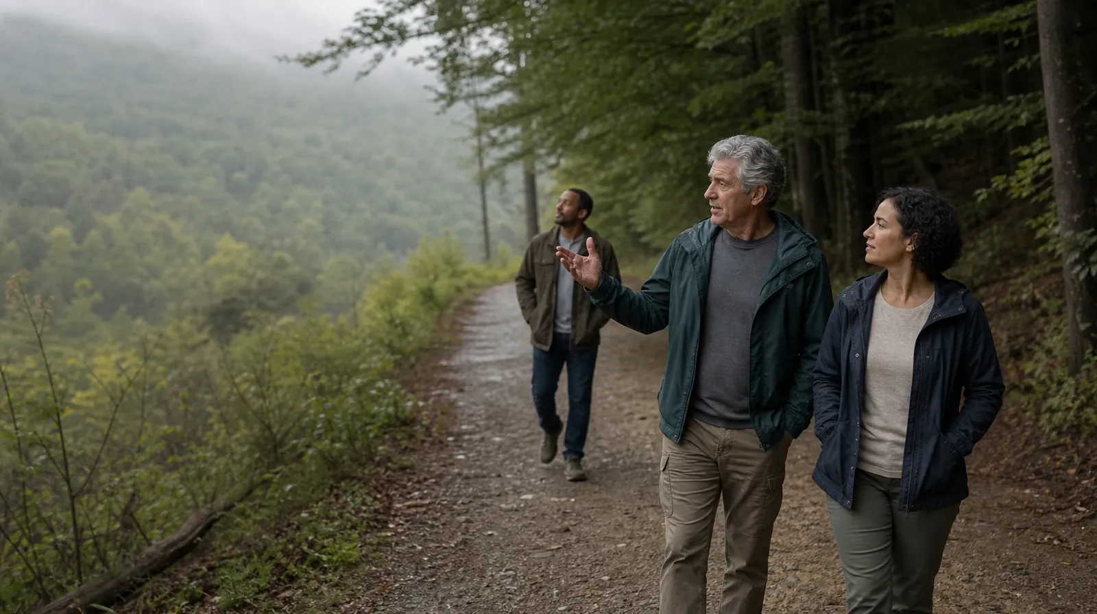Prescriber Coordination for Valium Use in South Florida | Three adults walk and talk on a wooded path Three adults walk and talk on a wooded path · Prescriber Coordination for Valium Use in South Florida