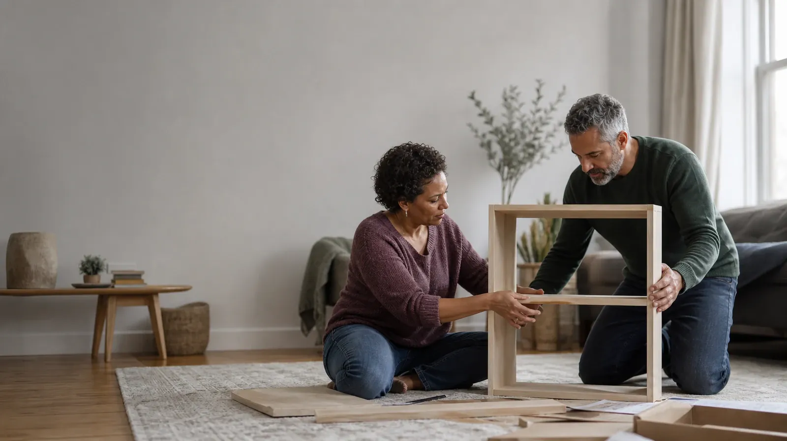 Sleep and Recovery After Vicodin Use in South Florida | Two adults assemble a small shelf together Two adults assemble a small shelf together · Sleep and Recovery After Vicodin Use in South Florida