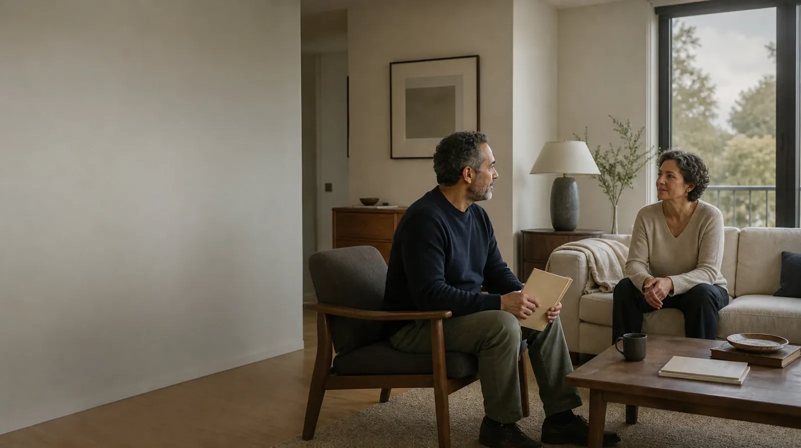 Returning Home After Treatment for Vyvanse Use in South Florida | An adult closes a notebook before a conversation An adult closes a notebook before a conversation · Returning Home After Treatment for Vyvanse Use in South Florida
