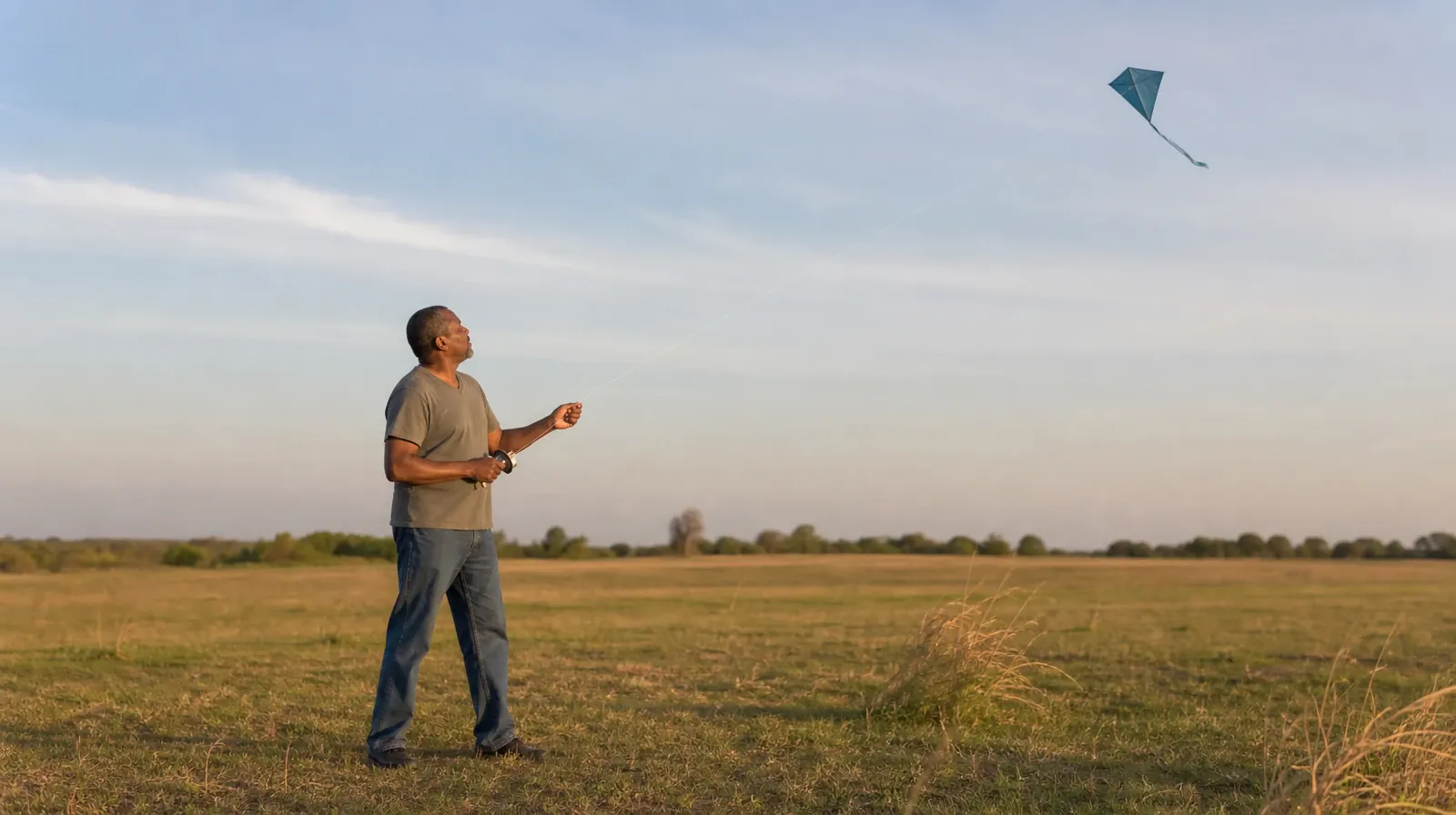 Preferences and Access in 12-Step Facilitation | Adult holds a line spool as a plain blue kite rises above an open grassy… Adult holds a line spool as a plain blue kite rises above an open grassy… · Preferences and Access in 12-Step Facilitation