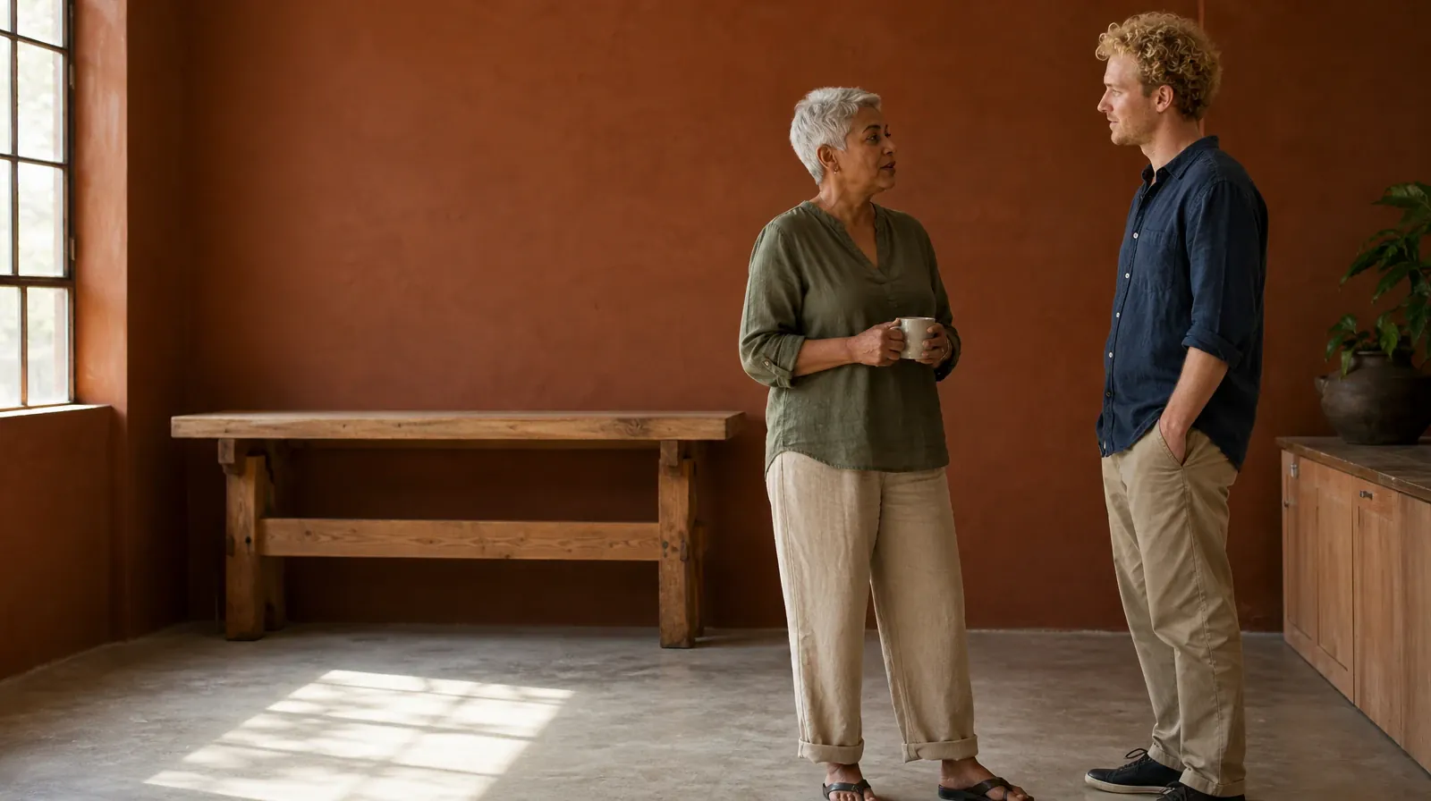 Your First Conversation About ACT Therapy | An adult holds a mug low in both hands while beginning a conversation with… An adult holds a mug low in both hands while beginning a conversation with… · Your First Conversation About ACT Therapy