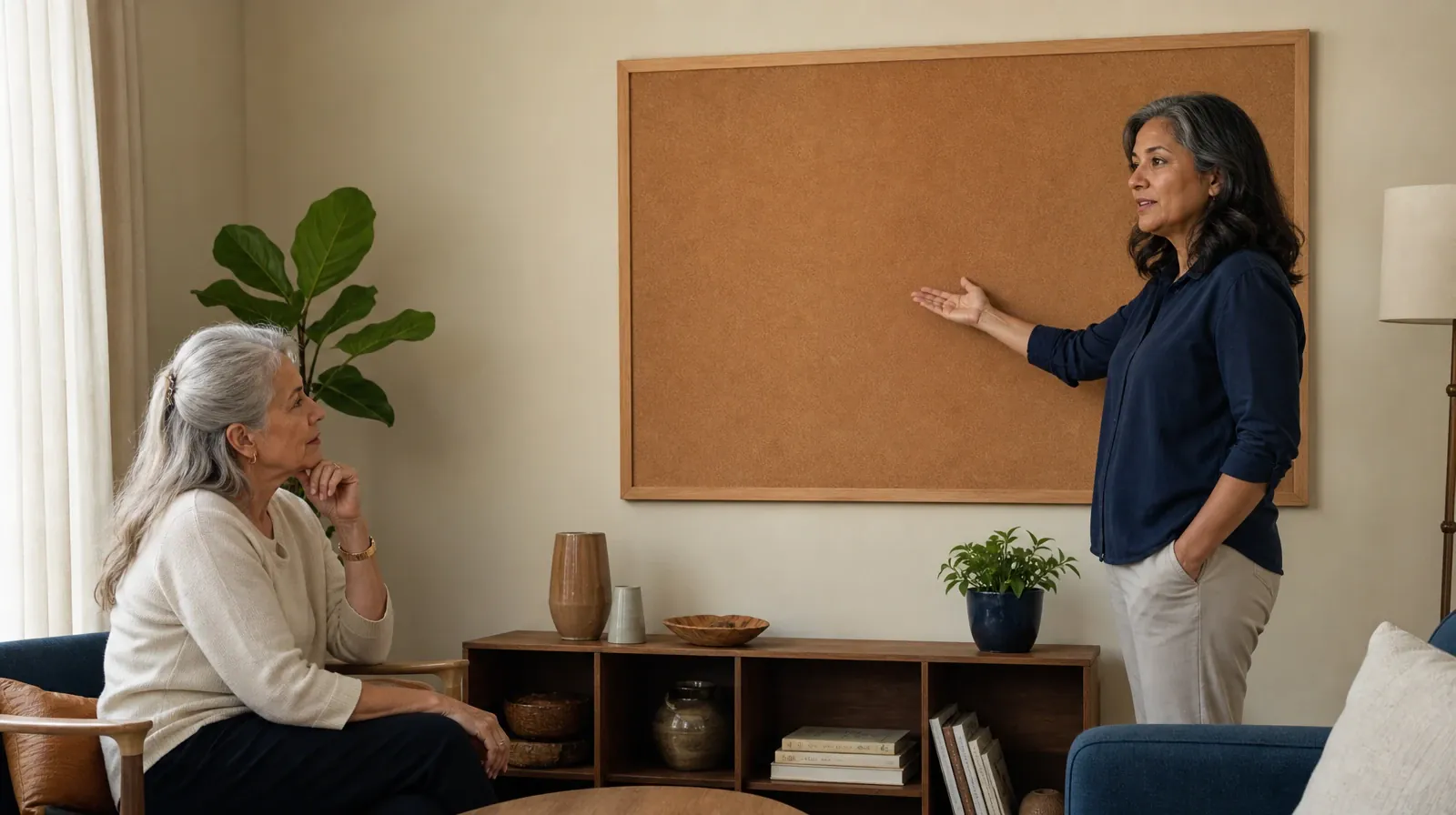 Contingency Management Practitioner Questions | An adult talks beside a blank corkboard An adult talks beside a blank corkboard · Contingency Management Practitioner Questions